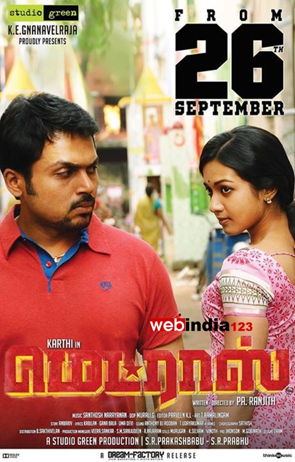 575px x 900px - Madras Tamil Movie Trailer | Review | Stills