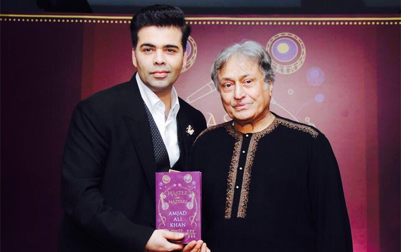 Karan Johar with sarod maestro Amjad Ali Khan